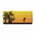 thumbnail image 1 of Summer Computer Mouse Pad, Ombre Sunset with Dolphin and Palm Trees Exotic Beach Pattern, Rectangle Non-Slip Rubber Mousepad X-Large, 35" x 15" Gaming Size, Yellow Orange, by Ambesonne, 1 of 2