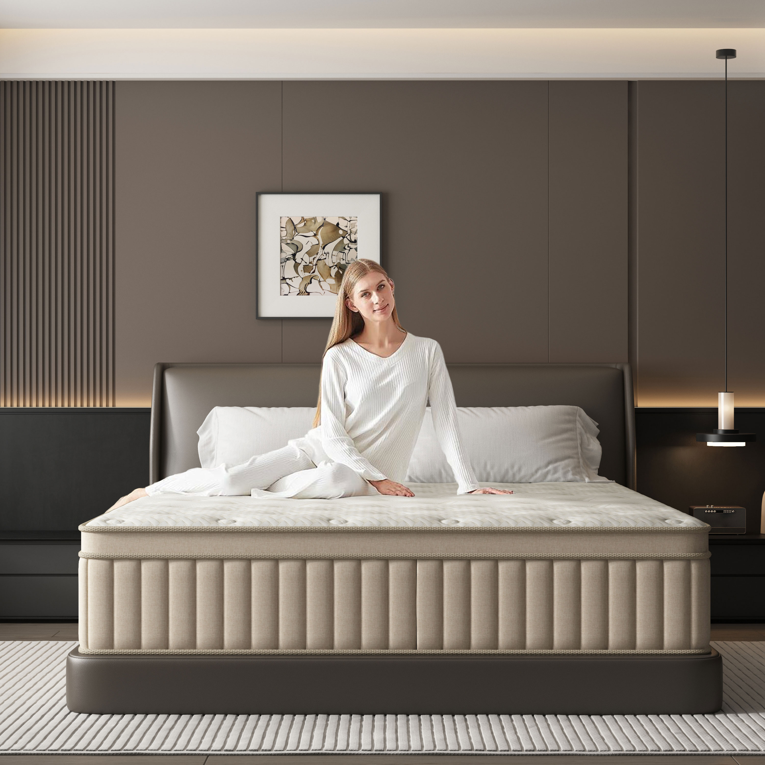 GUUKIN Full Mattress, 10 Inch Hybrid Gel Memory Foam Mattress with Individually Wrapped Pocket Coils, Medium Firm Support, Pressure Relief, Mattress in a Box