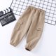 thumbnail image 5 of Spring Autumn Kids Cargo Pants Solid Color Children Casual Trousers with Multi Pockets Elastic Waist Boys Cargo Pant Streetwear, 5 of 6