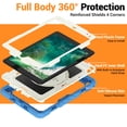 thumbnail image 5 of for iPad 6th/5th Generation Case 9.7 inch 2018/2017, 360 Rotating Shockproof Cover with Stand, Handle, Shoulder Strap, Cream Navy, 5 of 7