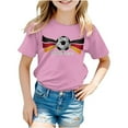 thumbnail image 2 of Otqutp Breathable Germany Football Fan T-Shirt for Teens - Polyester Loose Fit Soccer Print Top,3-12 Years Boys and Girls Summer Outdoor Sports Wear, 2 of 4