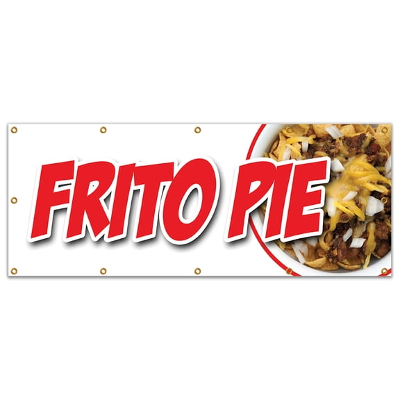48"x120" FRITO PIE BANNER SIGN chili cheese corn chips texas style tamale fresh