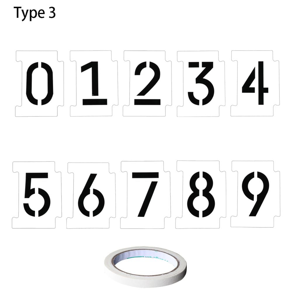 Inkjet With Tape Mailbox Address Plastic Stencil Kit 26 Letters 09