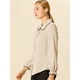 thumbnail image 4 of Blusa de Manga Larga Allegra K Albaricoque M, 4 of 6