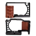 thumbnail image 1 of Protective Extension Frame, Porous Hollow Durable Wooden Handle Grip Camera Cage  for Video Shooting, 1 of 7