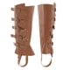 thumbnail image 4 of 1 par de botas medievales ajustables con cordones y hebillas de cuero sintético con remaches para disfraz Marrón, 4 of 9