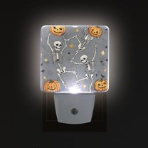 Yayeee LED Night Light for The Home Plug in With Light Sensors 2 Pack, Gray Halloween Dancing