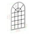thumbnail image 3 of Antique Pewter Frame Arched Windowpane Accent Mirror by Manor Park, 3 of 7