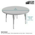thumbnail image 5 of ECR4Kids 36in Round Everyday T-Mold Adjustable Activity Table Grey/Yellow - Toddler Swivel, 5 of 5