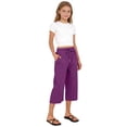thumbnail image 6 of Ruyang Capri Pants for Girls Cotton Linen Wide Leg Pants Summer Capris Pant Palazzo Loose Fit Casual Trousers Pockets 2026 Trendy, 6 of 9