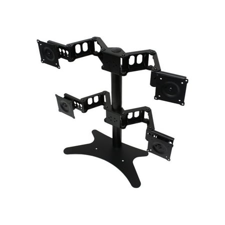 DoubleSight DS-424STA - Stand - for 4 LCD displays - black - screen size: up to 24" - desktop - TAA Compliant