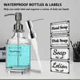 thumbnail image 3 of Bathroom Soap Dispenser, Clear Glass Bottle Liquid Soap Pump Dispenser for Kitchen Bathroom Dish Hand Wash, 2 Pack 19oz/550ml Silver, 3 of 7