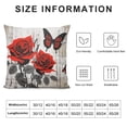 thumbnail image 5 of QZHH Ombre Watercolor Throw Pillow Covers for Girls Women,Blue Grey Oil Painting Pillow Covers,Rustic Rose Butterfly Floral Cushion Cases,Couples Anniversary Square Pillow Cases Office Decor, 5 of 5