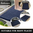 thumbnail image 3 of Furrygo Navy Chenille Bathroom Rugs, Thick Soft Absorbent Bath Rugs, Machine Washable Bath Mats for Bathroom Floor, Tub and Shower, 3 of 8