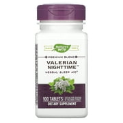 Natures Way Valerian Nighttime Natural Sleep Aid Tablets - 100 Ea