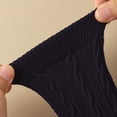 thumbnail image 6 of Women's Crew Socks Classic Cable-Knit Cotton for Casual Stability and Comfort 2 Pairs - Black, 6 of 6