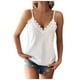thumbnail image 2 of Camiseta sin mangas con cuello en V y encaje para mujer - Tirantes finos ajustables, blusa de verano holgada, tallas S-XL, 2 of 8