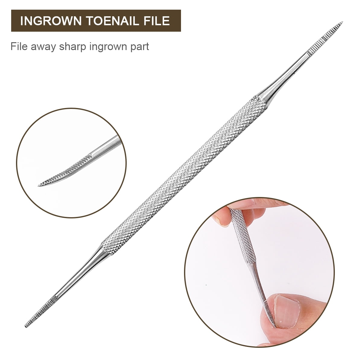Ingrown Toenail Clippers with Straight Blade, Nail Clippers for Thick Nails and Ingrown Toenails - High Temperature Forging Stainless Steel Toe Nail Tools(5pcs/set)