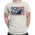 thumbnail image 2 of Smartprints American Eagle - 250 Years One Nation Men's T-Shirt Off White, Cotton, S, 2 of 4