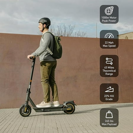 Segway - Ninebot Max G3 Electric Scooter, 28 mph Max Speed w/ 50 miles Max Range - Black