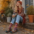 thumbnail image 6 of Loritta Wool Socks for Women, 5 Pairs Warm Winter Thick Boot Crew Socks, Shoe Size 5-9, 6 of 11