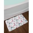 thumbnail image 2 of Abstract Bath Mat, Geometric Composition in Memphis Style Cubes Hexagons Triangles and Arrows Modern, Non-Slip Plush Mat Bathroom Kitchen Laundry Room Decor, 29.5 X 17.5 Inches, Multicolor, Ambesonne, 2 of 2
