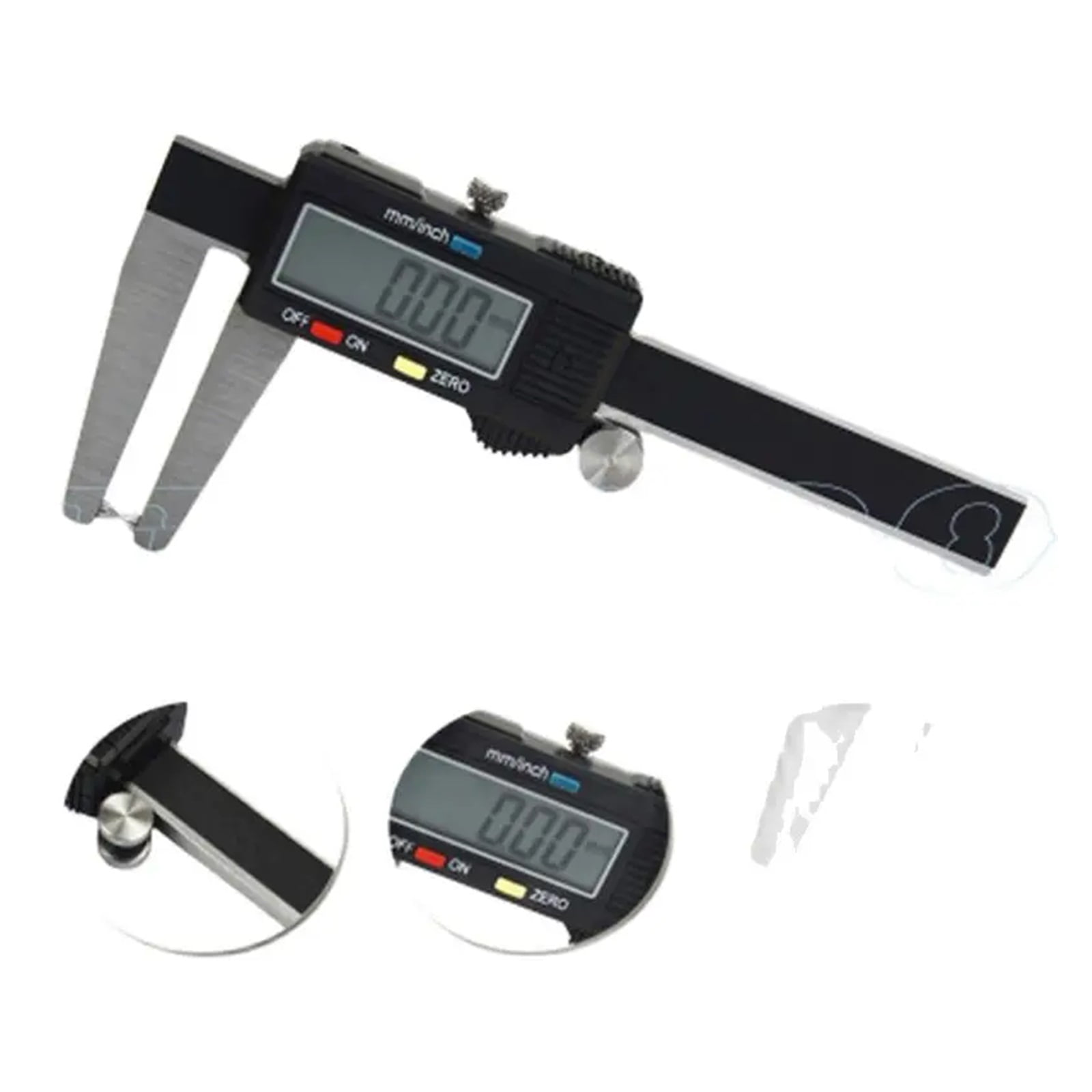 0-60mm Stainless Steel Digital Brake Disc Vernier Caliper Electronic Brake Caliper Disk Caliper Tyre Thickness Gauge Ruler ,Easy to Use