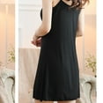 thumbnail image 4 of Tnhcen Women's Modal Nightgown Built-in Bra Adjustable Strap Sleepwear Comfortable Round Neck Short Nightdress S-3XL Black, 4 of 4