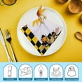 thumbnail image 6 of PHYHOO Summer Floral Cloth Napkins Daisy Flower Bee Napkins Diamond Check Dinner Napkins Luncheon Napkins for Party Supplies Table Decor 2 PCS, 6 of 7