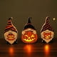 thumbnail image 4 of Muñeca sin rostro de Halloween con luz LED Decorativa ornamental Calabaza pintada a mano Decoración de Halloween Configuración de fiesta Muñeca de gnomo de Halloween de madera Ornam, 4 of 5