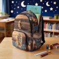thumbnail image 3 of DISNIMO Cat Tiger Printed School Backpack with Multi Compartments Side Mesh Pockets for Primary Junior High Students Durable Travel Bookbag for Daily Use, 3 of 7