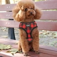 thumbnail image 6 of PUPTECK Soft Mesh Dog Harness with Leash,Plaid Adjustable Puppy No Pull Harness, Pet Padded Walking Vest, 6 of 7