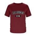 thumbnail image 4 of ibuvkizy Mens Graphic Tees Short Sleeve Crew Neck Casual Letter Print Summer Pullover Wine,L, 4 of 4