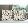 thumbnail image 2 of Ambesonne Cat Throw Pillow Cover Pack of 4, Little Kittens Playful Poses, 4 Pcs-26" x 16", Off White Taupe and Grey, 2 of 5