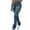 Dark Blue, variant on Fesfesfes Jeans for Women Casual Jeans Print Trousers Strap Long Pocket Pant