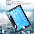 thumbnail image 5 of Dteck Case for iPad 10.2" 8th Generation (2020 Released) ,Shockproof 3-Layer Protection Rubber iPad 7th Gen 10.2" 2019 Cover Shoulder Strap Hybrid PC Kickstand Case Without Screen Protector,Blue, 5 of 7