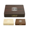 thumbnail image 2 of 10W Wireless Desktop Wooden Charging Board Phone Charger Adapter Electric Clock-Yellow, 2 of 5