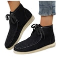 thumbnail image 3 of YOUSNH Bottes Courtes en Suède Rétro Unies pour Femme Automne et Hiver Bottes pour Femmes Noir 7.5, 3 of 9