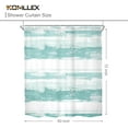 thumbnail image 4 of Abstract Striped Shower Curtain Modern Aesthetic Minimalist Geometric Simple Neutral Watercolor Painting Fabric Waterproof Polyester 12 Pack Hooks Teal Green 84Wx72H Inches Bathroom Decor, 4 of 6