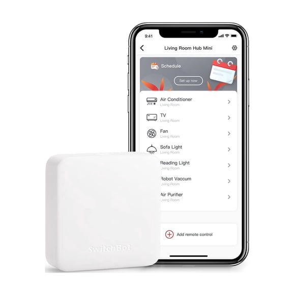 SwitchBot Hub Mini Smart Remote - IR Blaster, Link SwitchBot to Wi-Fi (Support 2.4GHz), Control TV, Air Conditioner, Compatible with Alexa,