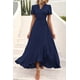 thumbnail image 5 of Vestido PRETTYGARDEN Cruzado Maxi Floral Azul Marino Talle L, 5 of 8