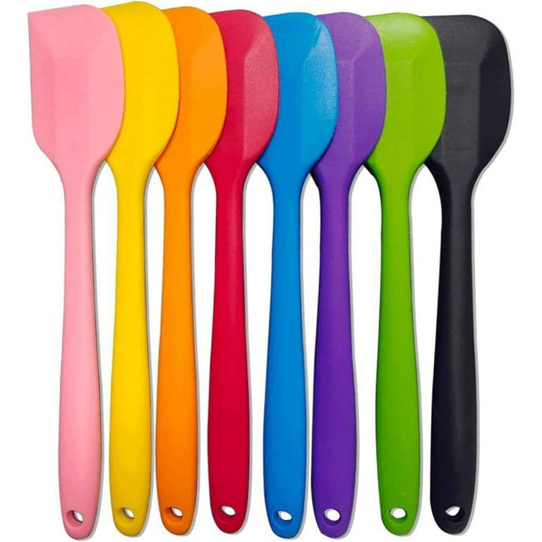 8.5 inch Silicone Spatulas One Piece Design-Heat Resistant Small Rubber  Spatula for Mixing Cooking Baking, 3 pack