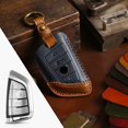 thumbnail image 1 of SPRING For BMW 1 3 5 Series For X1 X2 X3 X4 Leather Car Key Chain Case Cover Accessories Blue, 1 of 5
