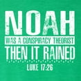 thumbnail image 5 of Wild Bobby Noah Was A Conspiracy Theorist Inspirational/Christian Women Tri-Blend Racerback Tank Top, Envy, Large, 5 of 5