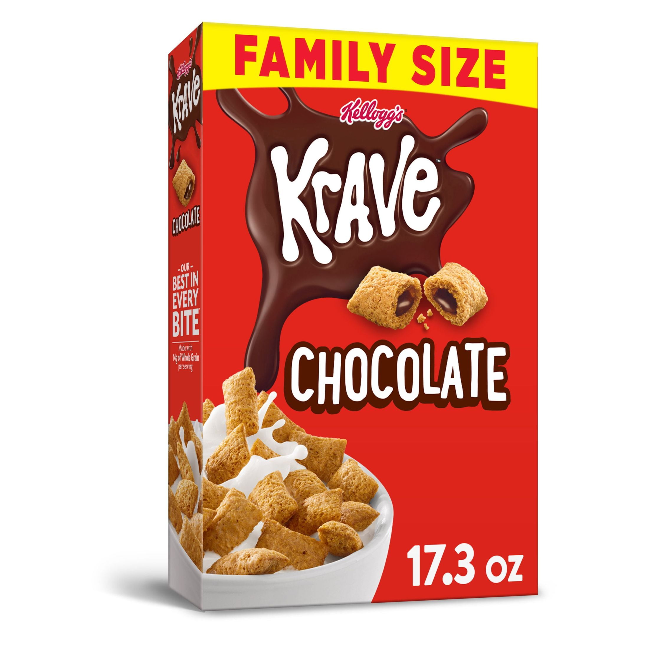 Kellogg's Krave Chocolate Cold Breakfast Cereal, 17.3 oz