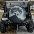 thumbnail image 2 of Lotusprinthandmade Wolf Spare Tire Cover With Backup Camera Hole 6 Sizes, wolf tire covers, wolf spare tire cover, tire cover wolf, 2 of 8