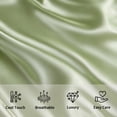 thumbnail image 2 of Lorviah 2 Pack Satin Pillowcases - Ultra Soft Cooling 20"x36" Pillow Cases for Hair & Skin, Hypoallergenic - Envelope Closure - King Size - Sage Green, 2 of 5