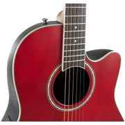Applause 6 Strings Acoustic Electric Guitar, Ruby Red, 83.2 oz, 40