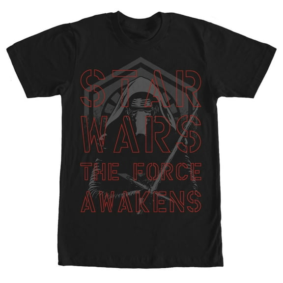 Men's Star Wars The Force Awakens Dark Kylo Ren Graphic Tee Black X Large