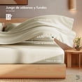 thumbnail image 2 of Juego de Sábanas de Bambú Dreamlab, Ropa de Cama Ultra Suave, Fresca, Hipoalergénica, Ecológica, Sábanas Queen de Bambú, Color Marfil, 2 of 11